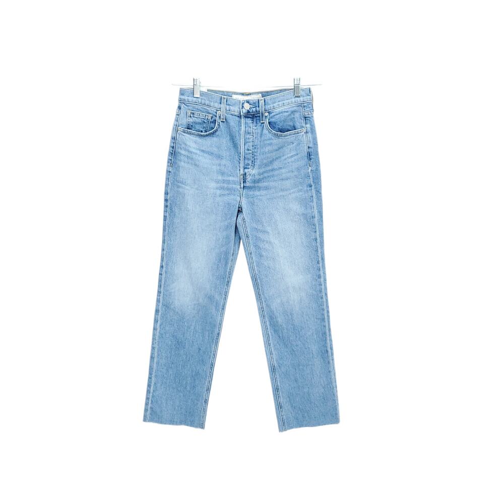 FRANK & EILEEN High Rise Light Wash The Monaghan Mom Crop Jeans - Picture 2 of 16